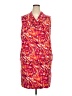 MICHAEL Michael Kors Print Red Casual Dress Size 2X - photo 1