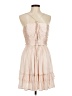 Aqua 100% Polyester Tan Cocktail Dress Size M - photo 1