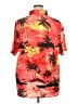 Unbranded Tropical Red Short Sleeve Button-Down Shirt Size XXL - photo 2