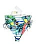 Red Carter Print Blue Swimsuit Bottoms Size S - photo 2