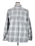 Old Navy 100% Cotton Plaid Gray Long Sleeve Button-Down Shirt Size XXL - photo 2