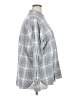 Old Navy 100% Cotton Plaid Gray Long Sleeve Button-Down Shirt Size XXL - photo 4