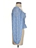 H&M Blue 3/4 Sleeve Blouse Size S - photo 4