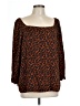J.Jill Brown 3/4 Sleeve Blouse Size L - photo 1