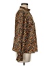 Unbranded 100% Polyester Floral Brown Orange Long Sleeve Blouse Size M - photo 4