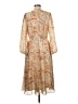 Julia Jordan 100% Polyester Paisley Tan Casual Dress Size 8 - photo 2