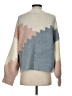 Debut 100% Acrylic Color Block Blue Pullover Sweater Size S - photo 2