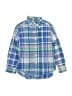 Ralph Lauren 100% Cotton Plaid Blue Long Sleeve Button-Down Shirt Size 4 - photo 1