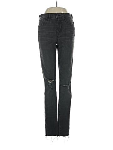 Madewell Tall 9" Mid-Rise Skinny Jeans in Black Sea (view 1)