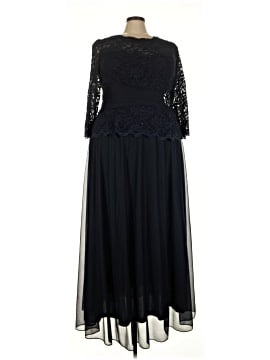 cachet evening dresses CACHET LONG BLACK EVENING DRESS WITH SPARKLING BEADS AT THE  TOP-SIZE4-LOVELY!