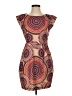Charlotte Ronson 100% Polyester Graphic Multi Color Brown Cocktail Dress Size 4 - photo 1