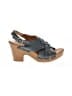 Korks 100% Leather Blue Wedges Size 9 - photo 1