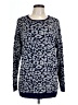 Nina Leonard Print Blue Pullover Sweater Size L - photo 1