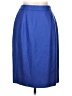 Doncaster Collection 100% Silk Solid Blue Silk Skirt Size 12 - photo 1