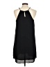 Pink Rose 100% Polyester Solid Black Casual Dress Size M - photo 2