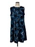 Alfani Graphic Blue Casual Dress Size 16 - photo 1