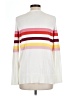 Say What? Stripes White Pullover Sweater Size L - photo 2