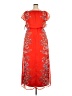 City Studio 100% Polyester Floral Orange Cocktail Dress Size XXL - photo 2