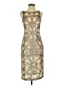 Needle & Thread 100% Polyester Metallic Gold Silver Cocktail Dress Size 4 - photo 1