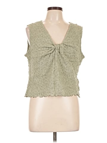 Madewell Popcorn-Knit Twist-Front Sleeveless Top (view 1)