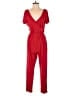 Express Solid Red Jumpsuit Size S - photo 1