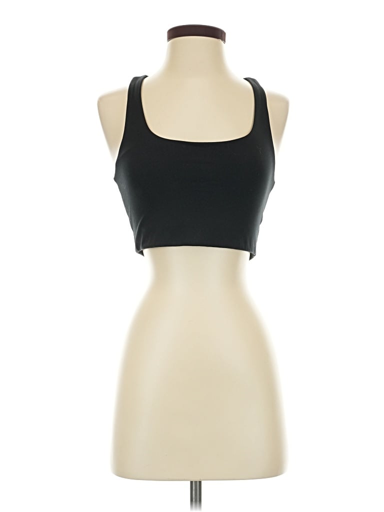 Pre-owned Girlfriend Collective Tank Top Black Halter Neckline Tops