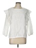 J.Crew 100% Cotton White 3/4 Sleeve Blouse Size L - photo 1