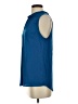 Ann Taylor LOFT 100% Polyester Blue Sleeveless Blouse Size S - photo 5