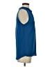 Ann Taylor LOFT 100% Polyester Blue Sleeveless Blouse Size S - photo 4
