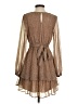 Japna Animal Print Brown Cocktail Dress Size S - photo 2