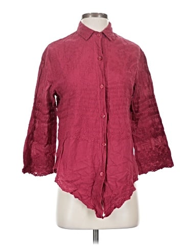 Solitaire 3/4 Sleeve Button-Down Shirt (view 1)