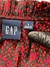 Gap 100% Polyester Paisley Burgundy Casual Dress Size L - photo 7