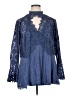 Indigo Thread Co. 100% Rayon Blue 3/4 Sleeve Blouse Size XL - photo 1