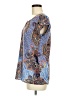 Japna 100% Polyester Paisley Blue Short Sleeve Blouse Size M - photo 5