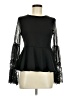 Shein Black Long Sleeve Blouse Size 6 - photo 1