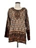 Unbranded Paisley Brown Long Sleeve Blouse One size - photo 1