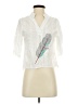 Unbranded 100% Polyester White 3/4 Sleeve Blouse Size S - photo 1