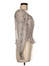 GRAFFITI 100% Polyester Silver Long Sleeve Blouse Size M - photo 4