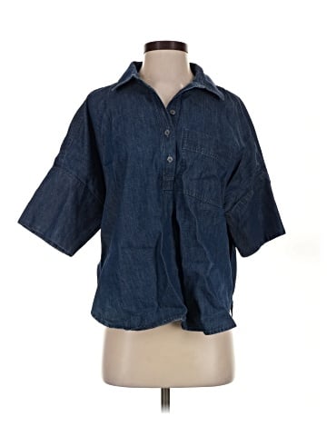 Ann Taylor LOFT 3/4 Sleeve Button-Down Shirt (view 1)