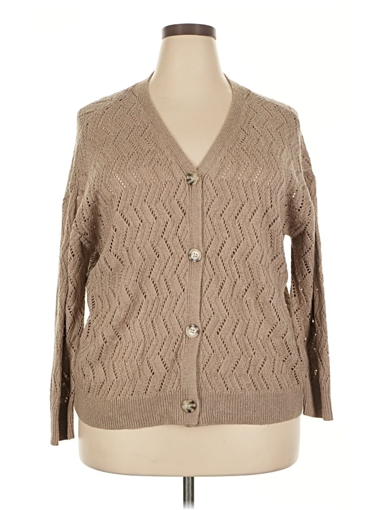 Pre-owned Maurices Cardigan Sweater In Tan
