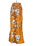 Voodoo Vixen 100% Polyester Floral Orange Casual Pants Size 2 - photo 1