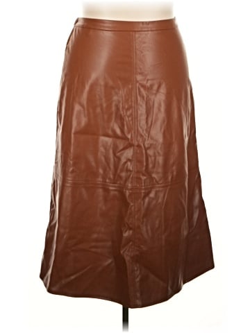 Kate Kasin Faux Leather Skirt (view 1)