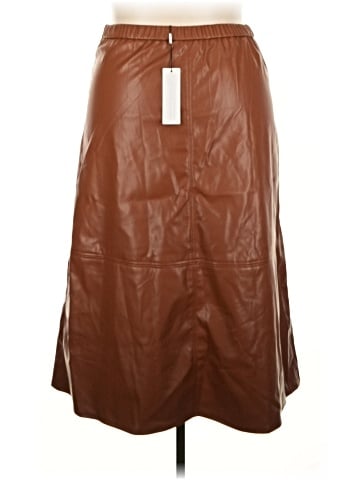 Kate Kasin Faux Leather Skirt (view 2)
