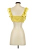 Privacy Please Yellow Sleeveless Blouse Size S - photo 2