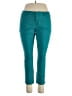 Stylus Solid Teal Casual Pants Size 14 - photo 1