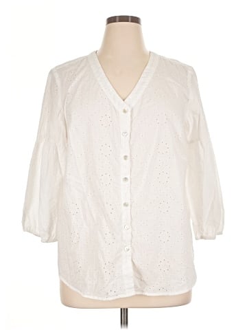 J.Jill 3/4 Sleeve Button-Down Shirt (view 1)