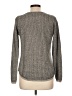 Jeanne Pierre 100% Cotton Houndstooth Gray Pullover Sweater Size L - photo 2