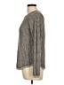 Jeanne Pierre 100% Cotton Houndstooth Gray Pullover Sweater Size L - photo 5