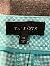 Talbots Checkered-gingham Teal Casual Pants Size 20 - photo 4