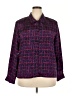 Koret 100% Polyester Tweed Purple Long Sleeve Blouse Size 18 - photo 1